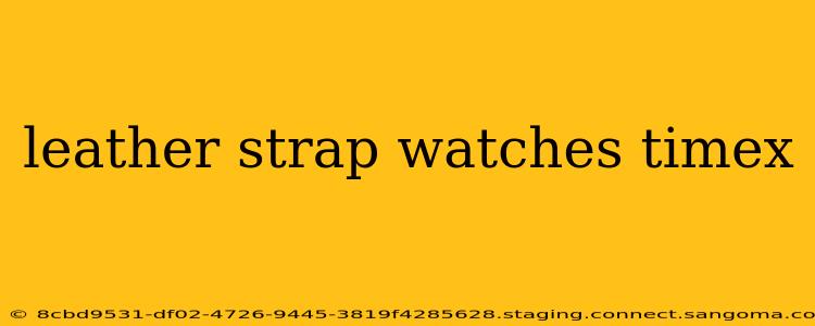 leather strap watches timex
