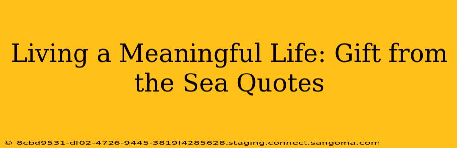Living a Meaningful Life: Gift from the Sea Quotes