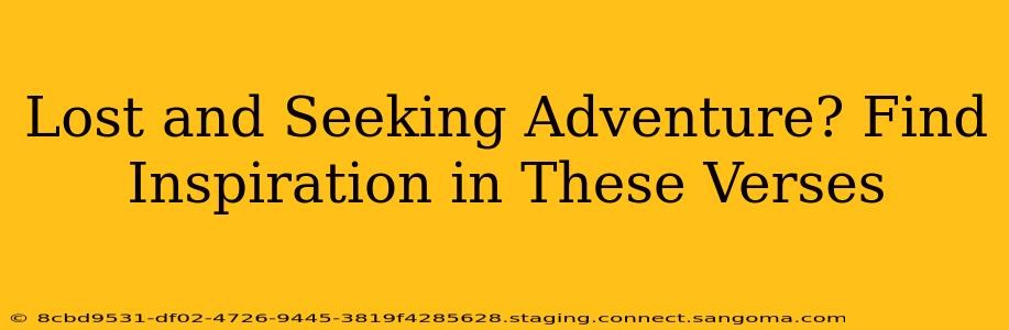 Lost and Seeking Adventure? Find Inspiration in These Verses