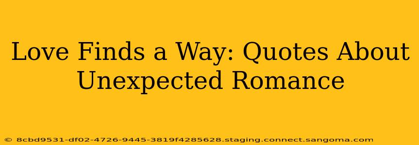 Love Finds a Way: Quotes About Unexpected Romance