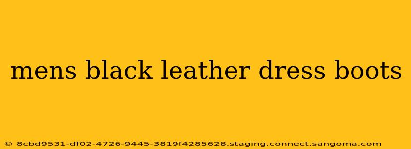 mens black leather dress boots