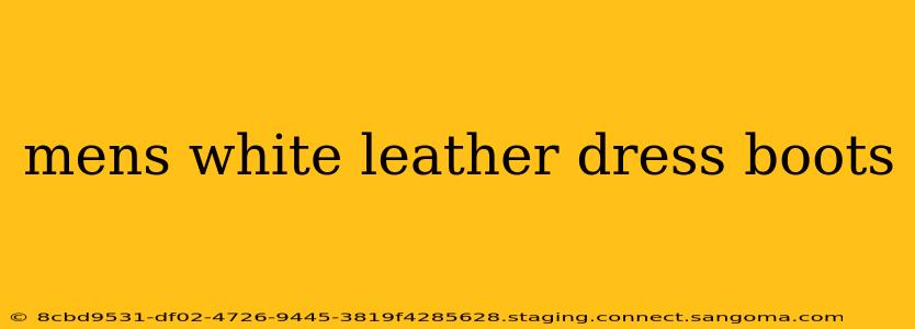 mens white leather dress boots