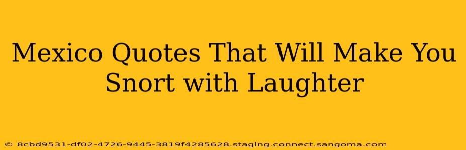 Mexico Quotes That Will Make You Snort with Laughter