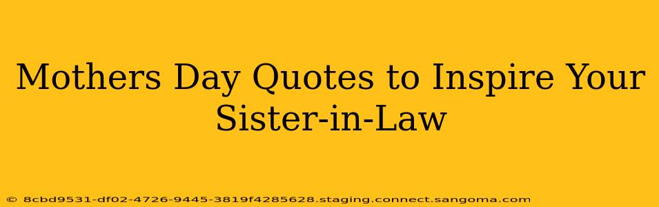 Mothers Day Quotes to Inspire Your Sister-in-Law