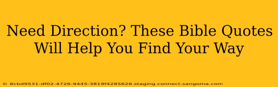 Need Direction? These Bible Quotes Will Help You Find Your Way