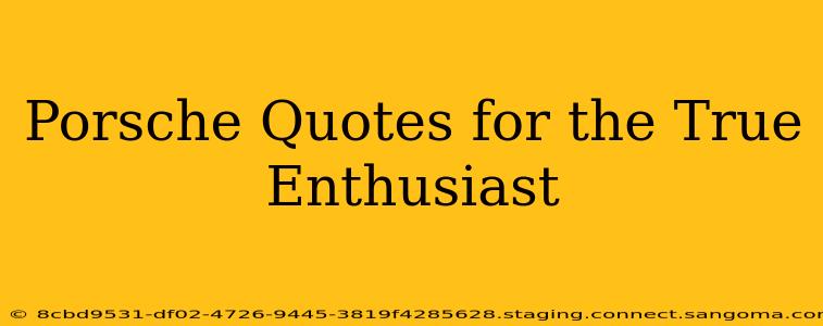 Porsche Quotes for the True Enthusiast