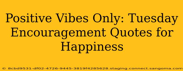 Positive Vibes Only: Tuesday Encouragement Quotes for Happiness