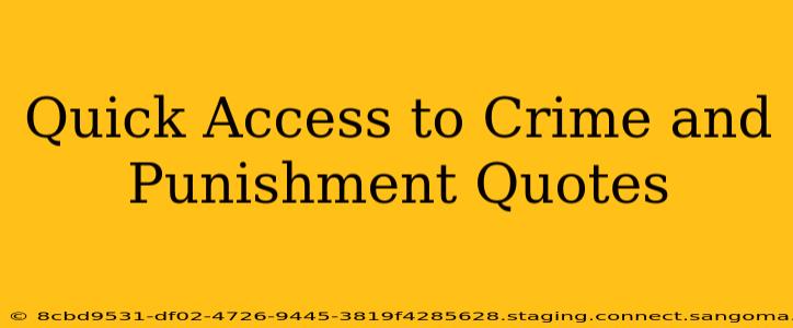 Quick Access to Crime and Punishment Quotes