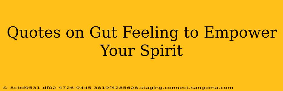 Quotes on Gut Feeling to Empower Your Spirit