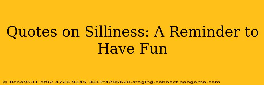 Quotes on Silliness: A Reminder to Have Fun
