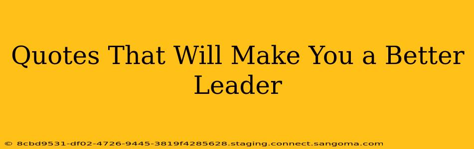 Quotes That Will Make You a Better Leader