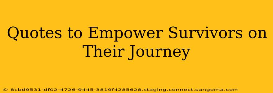 Quotes to Empower Survivors on Their Journey