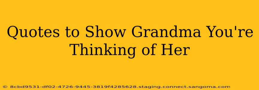 Quotes to Show Grandma You're Thinking of Her