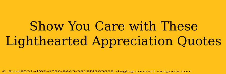 Show You Care with These Lighthearted Appreciation Quotes