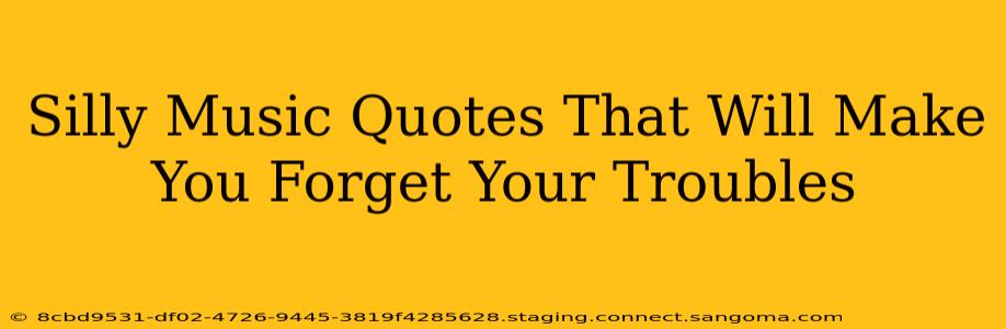 Silly Music Quotes That Will Make You Forget Your Troubles