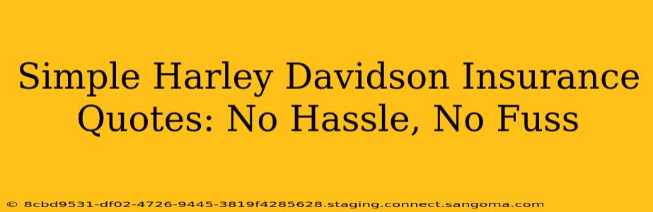 Simple Harley Davidson Insurance Quotes: No Hassle, No Fuss