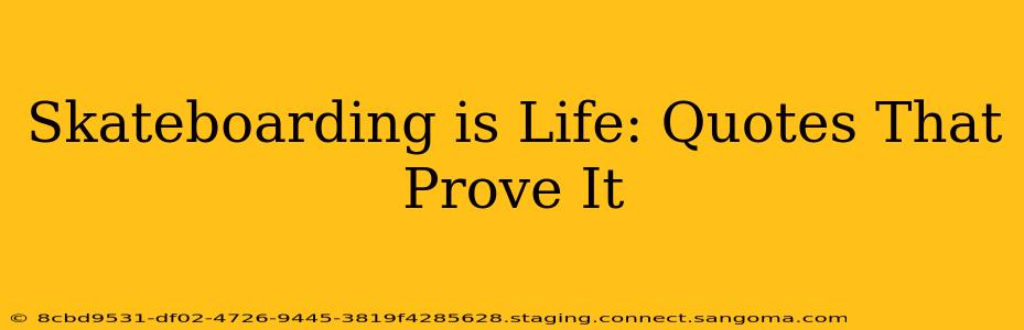 Skateboarding is Life: Quotes That Prove It