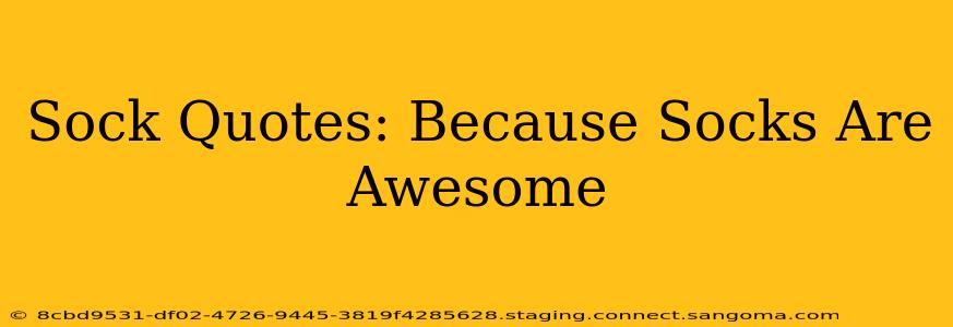 Sock Quotes: Because Socks Are Awesome
