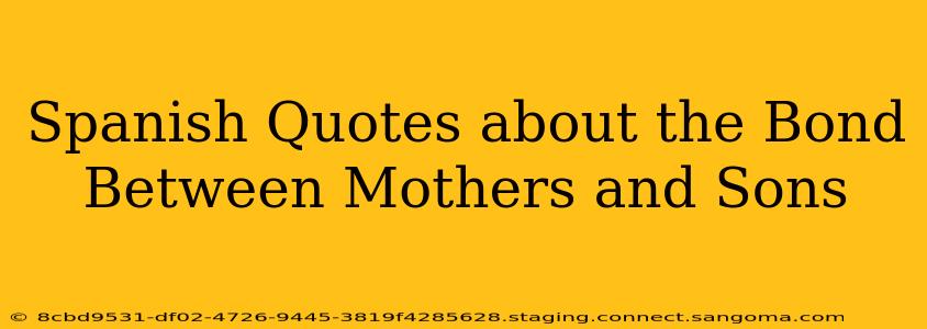 Spanish Quotes about the Bond Between Mothers and Sons