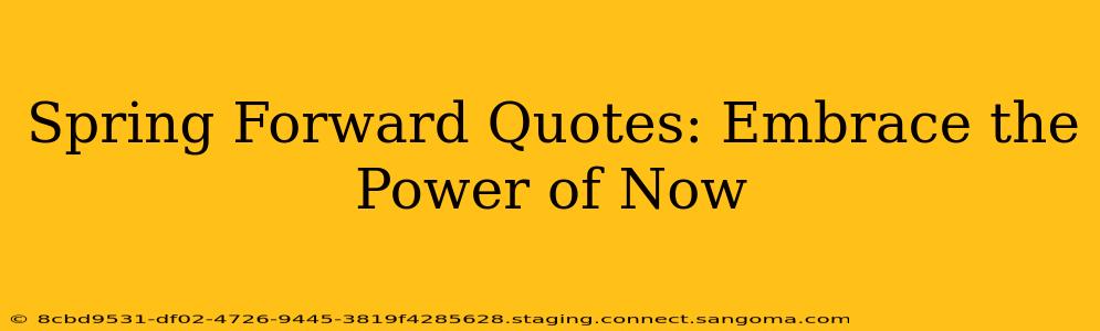 Spring Forward Quotes: Embrace the Power of Now