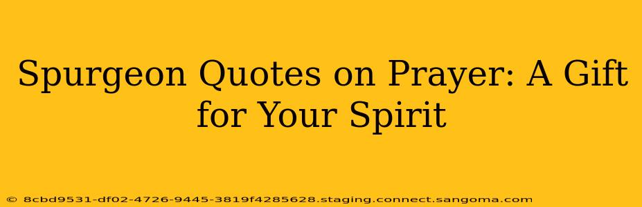 Spurgeon Quotes on Prayer: A Gift for Your Spirit