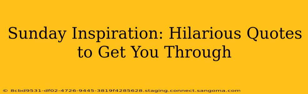 Sunday Inspiration: Hilarious Quotes to Get You Through