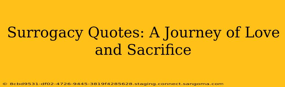 Surrogacy Quotes: A Journey of Love and Sacrifice