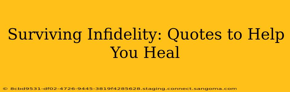 Surviving Infidelity: Quotes to Help You Heal