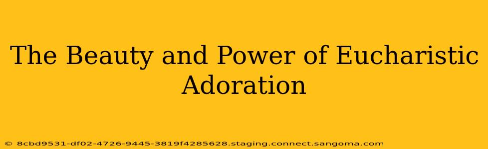 The Beauty and Power of Eucharistic Adoration