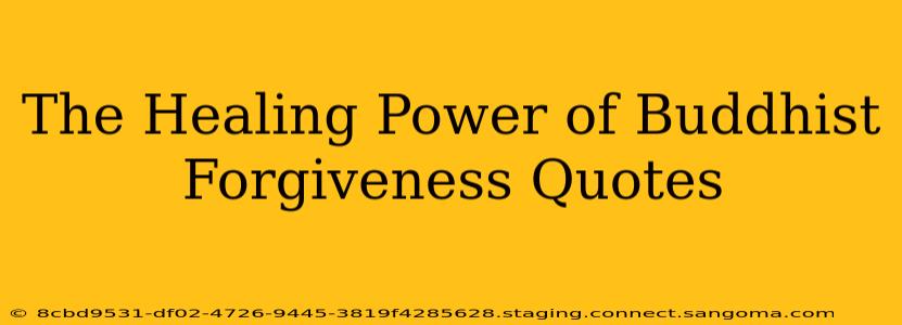 The Healing Power of Buddhist Forgiveness Quotes