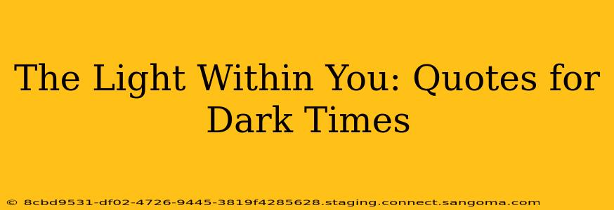 The Light Within You: Quotes for Dark Times