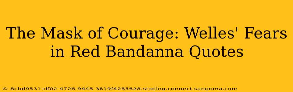 The Mask of Courage: Welles' Fears in Red Bandanna Quotes