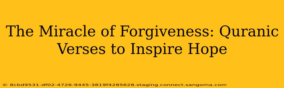 The Miracle of Forgiveness: Quranic Verses to Inspire Hope