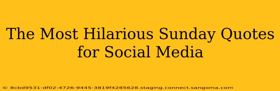 The Most Hilarious Sunday Quotes for Social Media