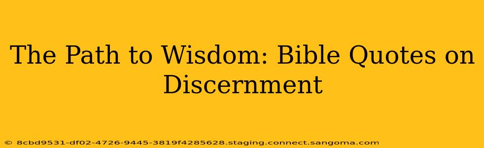 The Path to Wisdom: Bible Quotes on Discernment