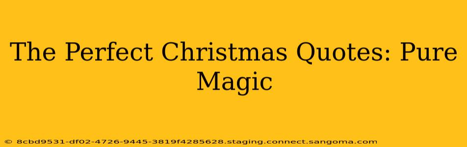 The Perfect Christmas Quotes: Pure Magic