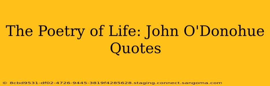 The Poetry of Life: John O'Donohue Quotes