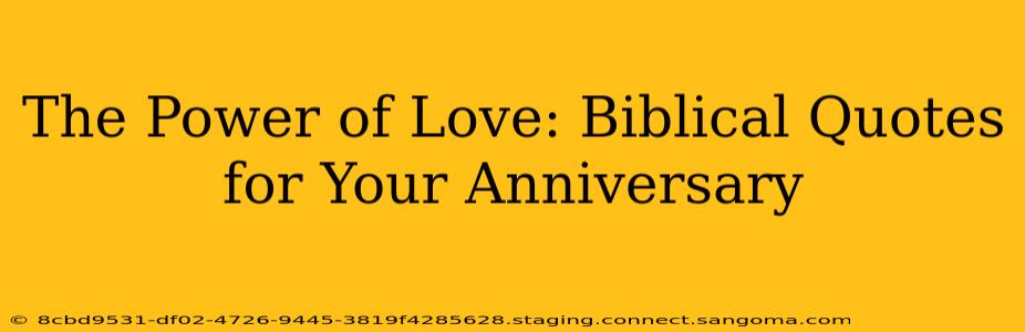 The Power of Love: Biblical Quotes for Your Anniversary