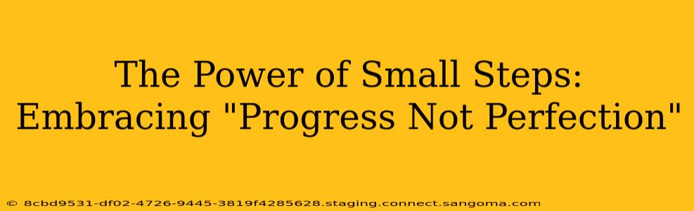 The Power of Small Steps: Embracing "Progress Not Perfection"