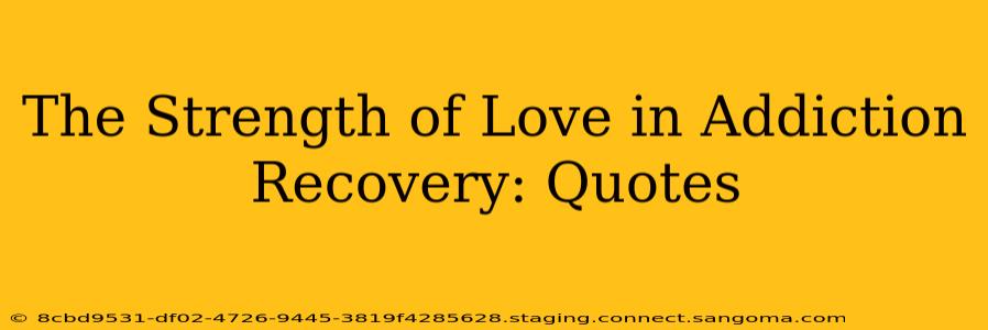 The Strength of Love in Addiction Recovery: Quotes