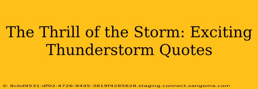 The Thrill of the Storm: Exciting Thunderstorm Quotes