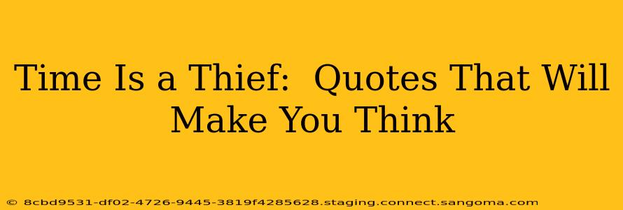 Time Is a Thief:  Quotes That Will Make You Think
