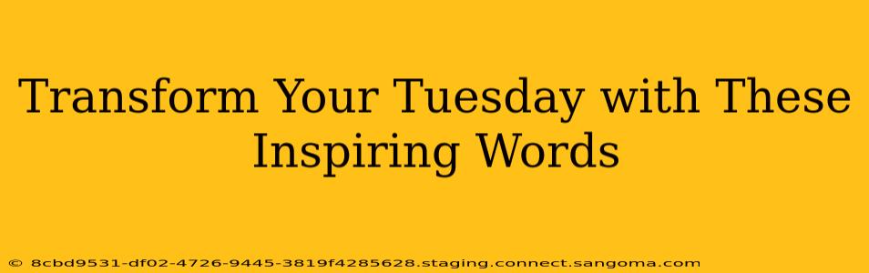 Transform Your Tuesday with These Inspiring Words