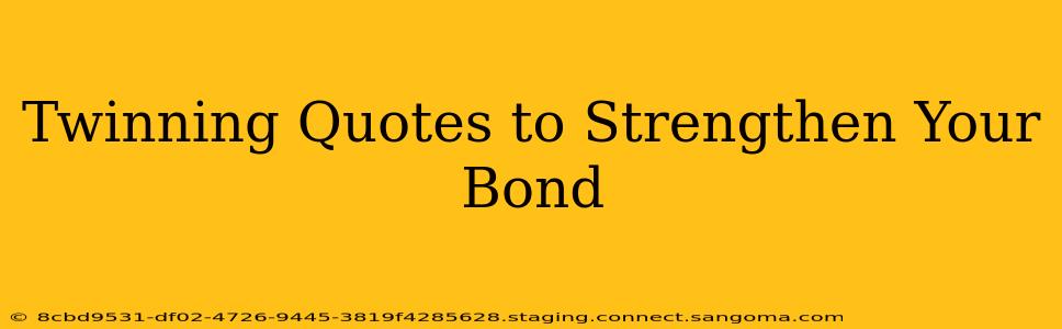 Twinning Quotes to Strengthen Your Bond