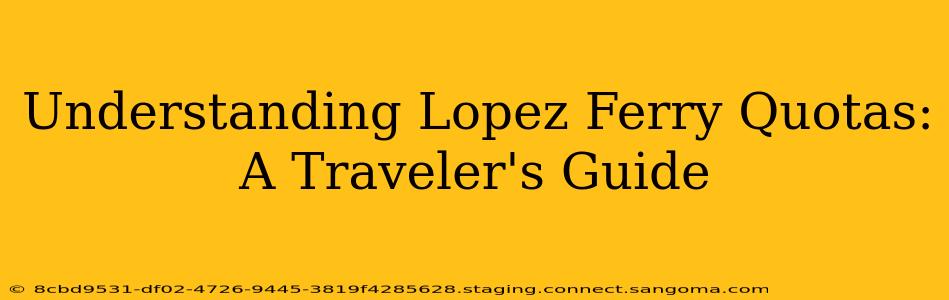 Understanding Lopez Ferry Quotas: A Traveler's Guide