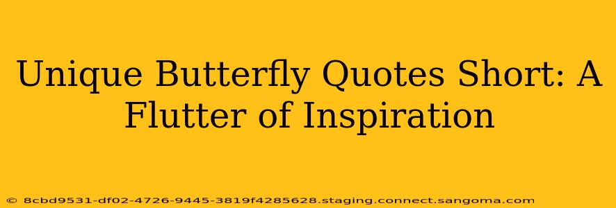 Unique Butterfly Quotes Short: A Flutter of Inspiration