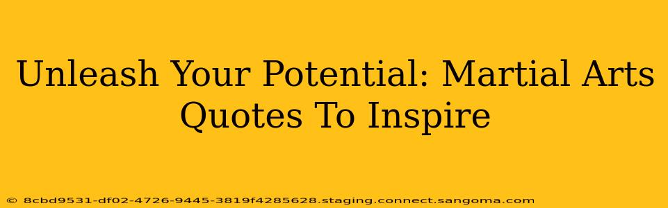 Unleash Your Potential: Martial Arts Quotes To Inspire