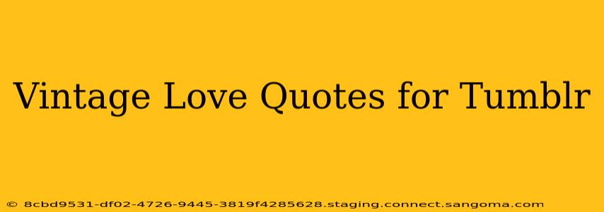 Vintage Love Quotes for Tumblr
