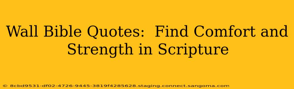 Wall Bible Quotes:  Find Comfort and Strength in Scripture
