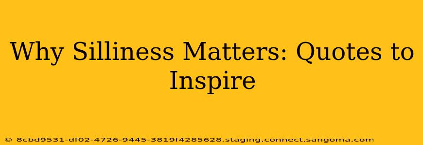 Why Silliness Matters: Quotes to Inspire